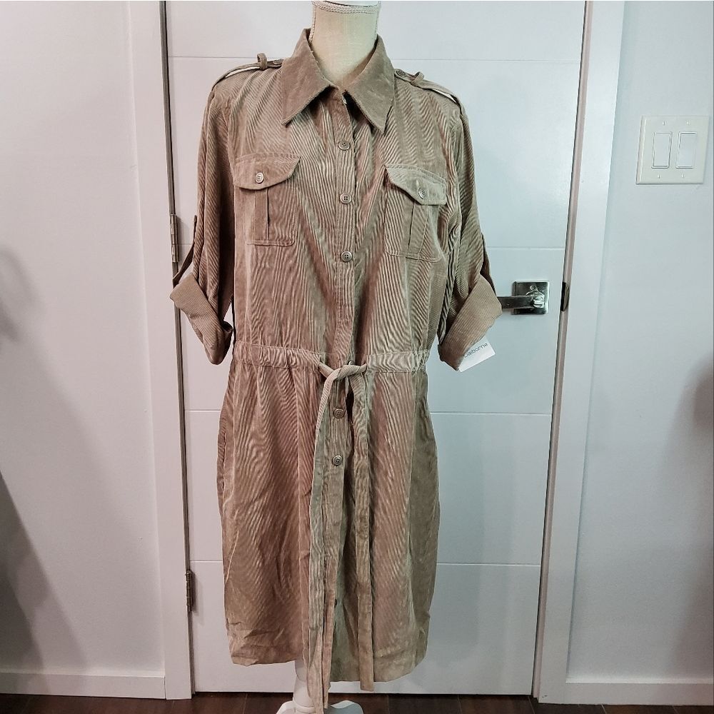 Liz Claiborne Military Style Belted Dress Size 16